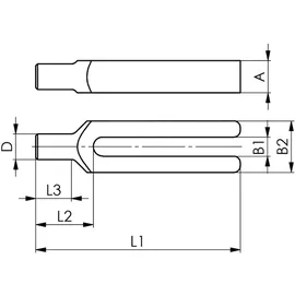 AMF Spannzange Stahl 14 mm x 160 mm