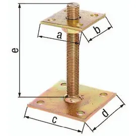 GAH Alberts I-Pfostenträger 70 x 70 x 100 x 100 x 150 mm Gelb/Verzinkt