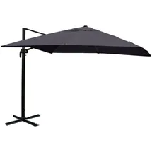 Mendler Gastronomie-Ampelschirm HWC-A96 300 x 300 cm Anthrazit ohne Ständer