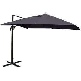 Mendler Gastronomie-Ampelschirm HWC-A96 300 x 300 cm Anthrazit ohne Ständer
