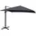 Mendler Gastronomie-Ampelschirm HWC-A96 300 x 300 cm Anthrazit ohne Ständer