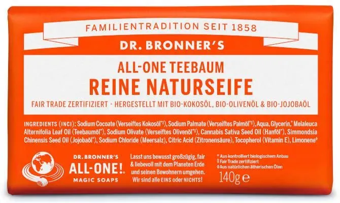 Dr Bronners Teebaum Reine Naturseife 140 g