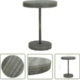 Longziming - The Living Store Gartentisch Grau 75,5x106 cm Poly Rattan - Gartentisch - Polyrattan Tisch - Outdoor Tisch - Esszimmerset - Balkonmöbeln