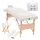 vidaXL Massageliege 3-Zonen mit Hocker Klappbar 10 cm Sitz Weiß