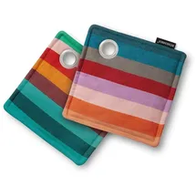 REMEMBER Topflappen 2 - 2er Set - 100% Baumwolle - Gestreife Topflappen