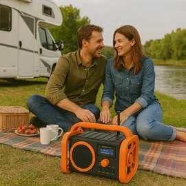 Soundmaster DAB80OR Baustellenradio DAB+ Bluetooth Akku IP44 spritzwassergeschützt