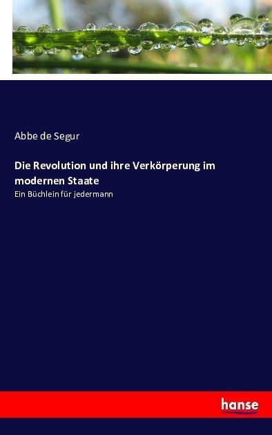 Die Revolution Und Ihre Verkörperung Im Modernen Staate - Abbe de Segur  Kartoniert (TB)