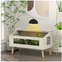 PawHut Terrarium Reptil Fütterungsbox 100 x 50 x 60 cm Beige