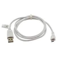 AccuCell Datenkabel USB- / Micro-USB-Anschluss, 0.95 m Länge, weiß, für HTC, Huawei, LG, Nokia, Samsung, Sony
