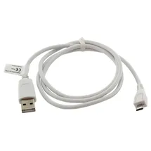AccuCell Datenkabel USB- / Micro-USB-Anschluss, 0.95 m Länge, weiß, für HTC, Huawei, LG, Nokia, Samsung, Sony