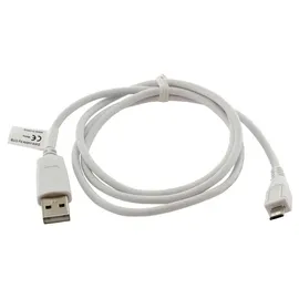 AccuCell Datenkabel USB- / Micro-USB-Anschluss, 0.95 m Länge, weiß, für HTC, Huawei, LG, Nokia, Samsung, Sony