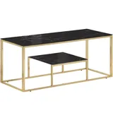 vidaXL Couchtisch Golden Edelstahl und Hartglas 5400 x 1620 x 45 cm