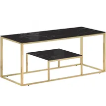 vidaXL Couchtisch Golden Edelstahl und Hartglas 5400 x 1620 x 45 cm