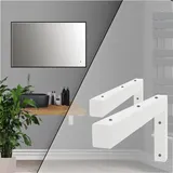 Wandkonsole | 2 Stück | Weiß | 400x150mm | Konsolenträger | Wandhalterung | L-Form