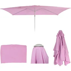 Ersatz-Bezug für Sonnenschirm Castellammare, Sonnenschirmbezug Ersatzbezug, 2x3m rechteckig Stoff/Textil 4,5kg UV 50+ ~ flieder