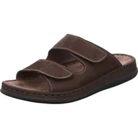 ROHDE Herren Pantoletten Clogs Leder Klettverschluss Alassio 6240, Größe:41 EU, Farbe:Braun - 41