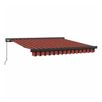 VidaXL Einziehbare Markise Orange und Braun 350 x 250