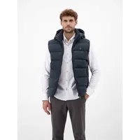 Lerros Cordweste LERROS, Herren, Gr. 3XL, blau night, Cord, Obermaterial: 100% Polyester, unifarben, regular fit normal, Westen, mit Logo Stickerei