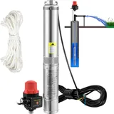 Vevor Tiefbrunnenpumpe 550W max. Durchfluss 50 L/min max. Förderhöhe 89 m sandbeständig