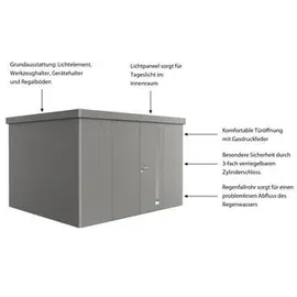 Biohort Neo 3D 3,48 x 2,92 m quarzgrau/metallic Doppeltür