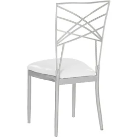 Beliani Esszimmerstuhl 2er Set GIRARD Metall Silber