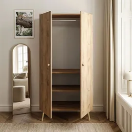 lookway Kleiderschrank HARMONY 100 x 202 x 52 cm Braun