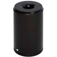 Proregal Selbstlöschender Papierkorb 50 l Schwarz