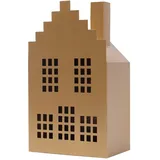 Trendline Windlicht Metall Haus 26 x 15 cm Gold