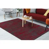 Kayoom Teppich KAYOOM "Kalevi 100", rot, B:80cm H:8mm L:150cm, Polyester, Teppiche, Teppich, Flachgewebe