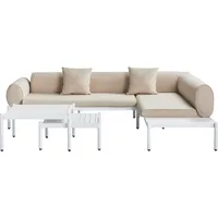Beliani Rasiglia Loungeset 5-Sitzer beige