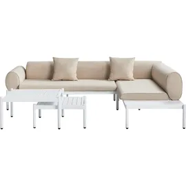 Beliani Rasiglia Loungeset 5-Sitzer beige