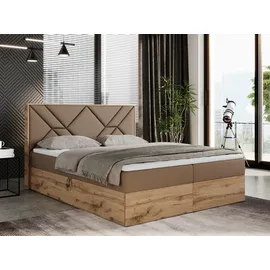 MKS Boxspringbett 180 x 200 cm H4 Braun