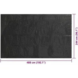 vidaXL Poolabdeckung Schwarz 488×244 cm