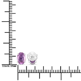 vira jewels Ohrstecker Vira Jewels Silber 925 rhodiniert Amethyst 2,4