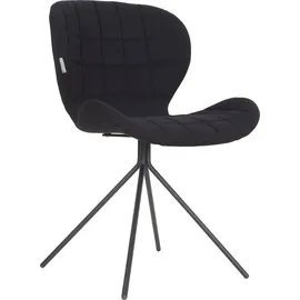 ZUIVER Esszimmerstuhl OMG Polyester schwarz