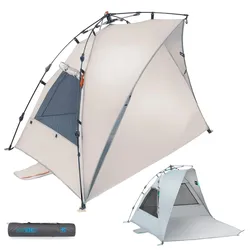 TERRA NATION Strandmuschel Hare Kohu rPET Automatik Sekunden Strand Zelt UPF50+ Farbe: Blue
