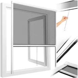 tectake® Insektenschutzrollo, aus Aluminium, wetter- und UV-beständig, gut licht- und luftdurchlässig