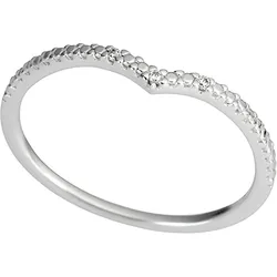 Firetti Diamantring »Schmuck Geschenk Gold 333 Damenring Goldring Vorsteckring Spitze«, mit Diamanten Firetti weißgoldfarben 18