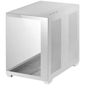 Mars Gaming MCV4 XXL E-ATX Gaming Tower, Rahmenloses Front und Seitenfenster Gehärtetem Glas, Modularer Doppelkammerrahmen