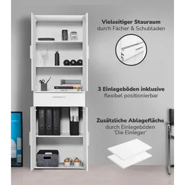 mokebo Der Praktische Mehrzweckschrank 60 x 180 x 0 cm Weiß