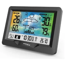 GreenBlue 60133, Schwarz, Innen-Hygrometer, Innen-Thermometer, Außen-Hygrometer,