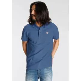 KangaROOS Poloshirt Kurzarm, mit Polokragen, aus Piqué-Stoff, aus 100% Baumwolle, Gr. S (44/46), blau, , 77388217-S