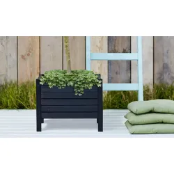Trend Pflanzkasten - Schwarz - 88 x 37 x 39 cm - aus Kiefer / Fichte