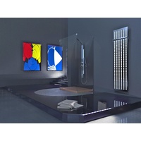 BADHEIZKÖRPER Design broken Mirror 3, 180x47cm, 1118 Watt, Edelstahl 3D poliert
