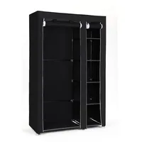 Songmics Stoffschrank, XL, Kleiderschrank, Faltschrank, Campingschrank mit Kleiderstange, 110