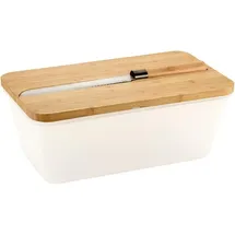 KESPER Brotbox transparent, mit Messer 15.5x34.8x20cm