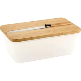 KESPER Brotbox transparent, mit Messer 15.5x34.8x20cm