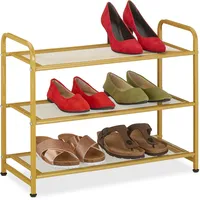 Relaxdays Schuhregal, 6 Paar Schuhe, HxBxT: 48x60x25 cm, Metall