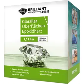 BrilliantShine Brilliant Shine Oberflächen Epoxidharz Glasklar Epoxid A+B, 7,5L