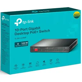 TP-Link TL-SG1210MP 10-Port Gigabit Desktop Switch mit 8-Port PoE+
